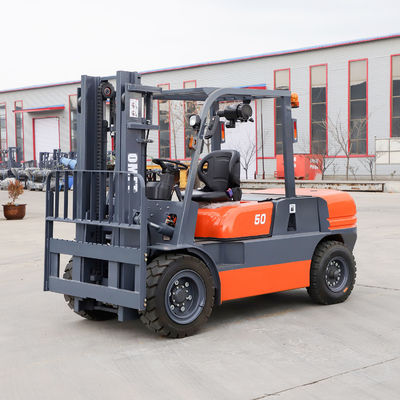 5000kg Package Gross Weight Diesel Forklift with Mitsubishi Engine and Container Mast
