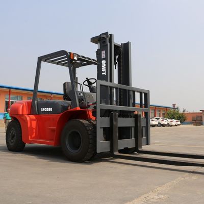 Chinese Engine 8ton Diesel Forklift with Pneumatic Tyres and Side Shift Fork Positioner