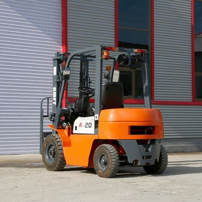 2 Ton 2000kg Cpcd20 Diesel Forklift Truck with 3m 3000mm Duplex Durable Pneumatic Tires