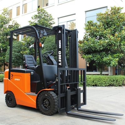 6m 6000mm Three Stage Full Free Mast Electric Forklift Truck with 2ton Capacity