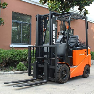 2 Ton 4 Wheels Electric Forklift for Cold Storage Warehouse 3000-7000mm Lift Height