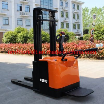 1600 Kg Cdd16 EPS Stand-on Full Electric Battery Operated Pallet Stacker Truck Jack Ce ISO