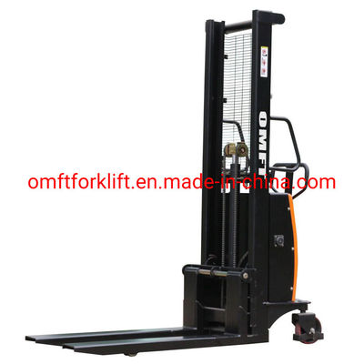 Steel PA 1 Ton 1000 Kg Cdsd10 Walker Half Semi Electric Pallet Stacker Jack Ce ISO