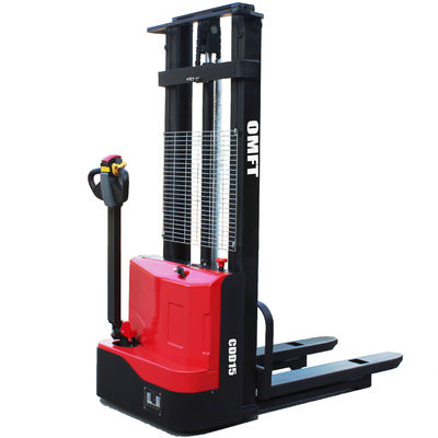 Maximum Running Speed 3.3km/H Full Electric Pallet Stacker with 1.5 T 1500kg Load Capacity