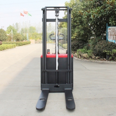 1500kg Stand on Type Electric Stacker with Large Capacity Battery and 560X1150mm Fork