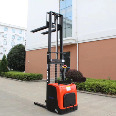 1500kg Stand on Type Electric Stacker with Large Capacity Battery and 560X1150mm Fork