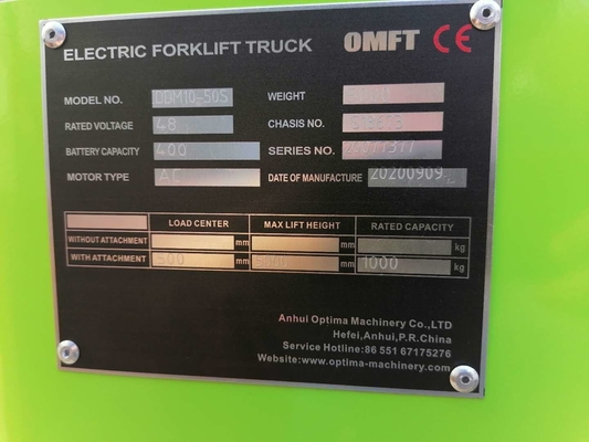 1070X122X40 1ton -1070X125X45 1.5ton mm Fork Electric Forklift Truck for Narrow Aisle