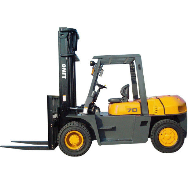 Ce Certificated 7ton Diesel Forklift Truck with CPCD70 and Pneumatic or Solid Tires
