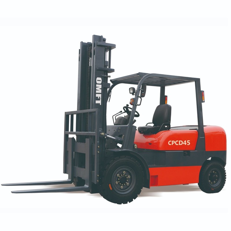 5.0 Ton 4.5t Diesel Forklift Truck with 5.5m 5500mm Three Stage Full Free Mast Triplex Full Free Mast