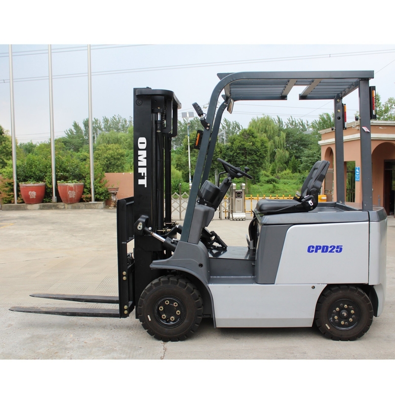 2500kgs Capacity 2.5 T Electric Forklift Truck with 6m 6000mm Mast Triplex and Free Lift