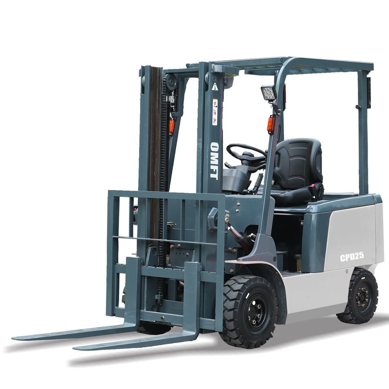 Electric Forklift Truck 2.5ton 2500kgs Maintenance Free Battery Min. Turning Radius 2000mm