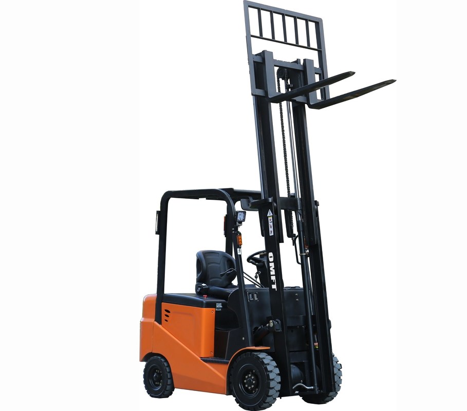 1.5ton Four Wheel Electric Forklift Truck with 4.5m 4500mm Mast Triplex and Free Lift