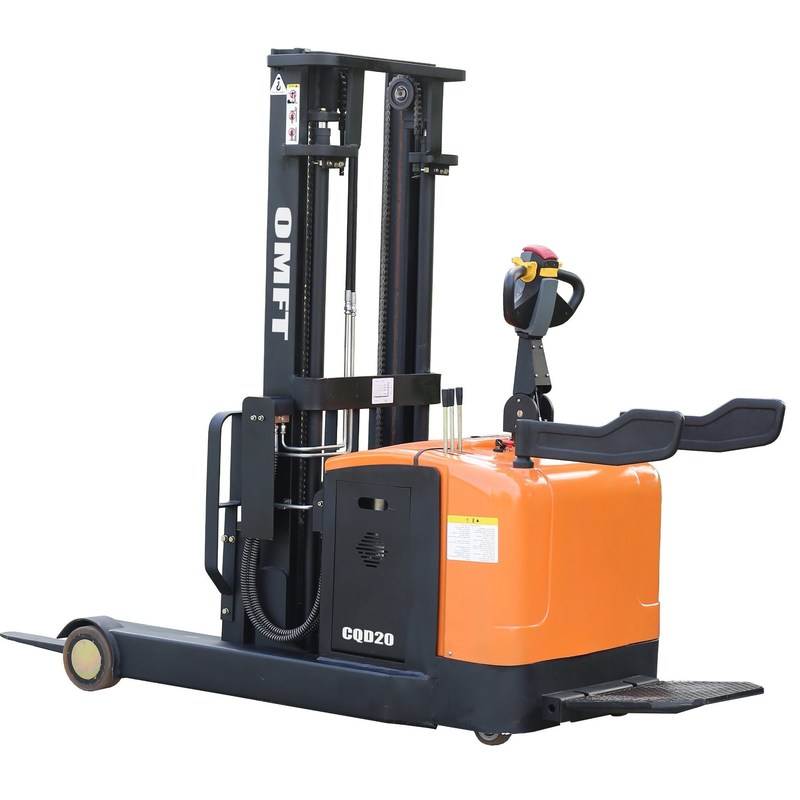 Chinese Electric Stand-on Reach Stacker with 740X1070mm Fork and Free Battery Charger